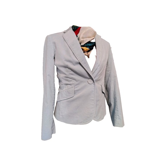 Talbots Jackets & Blazers - Talbots Women's Light Blue Velvet Blazer Jacket One Button Tailored 4P